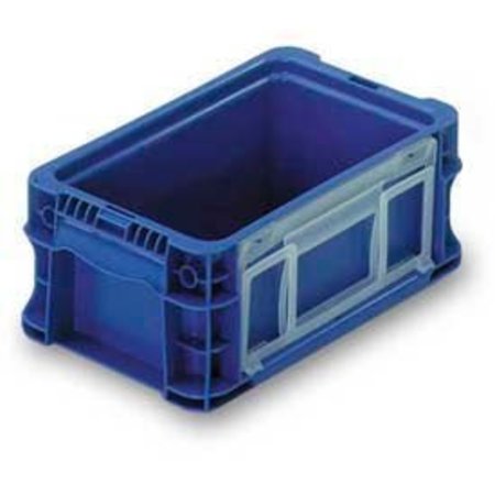 LEWISBINS ORBIS Stakpak NSO1207-5 Modular Straight Wall Container, 12"L x 7-13/32"W x 5"H, Blue NSO1207-5-BL